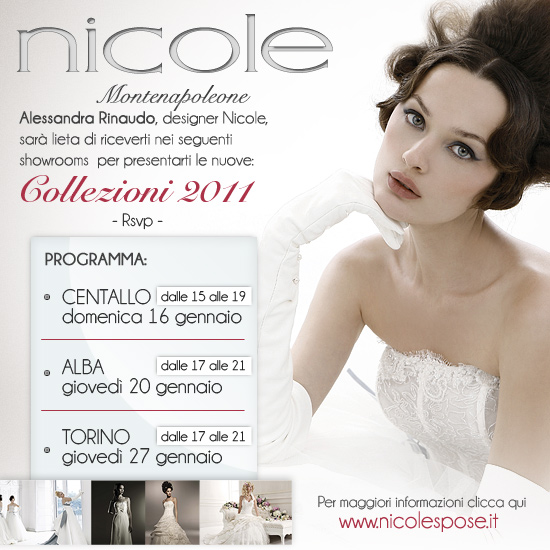Presentazione Collezioni 2011 NICOLE SPOSE a Centallo (CN)